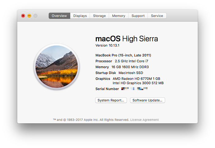 update to high sierra